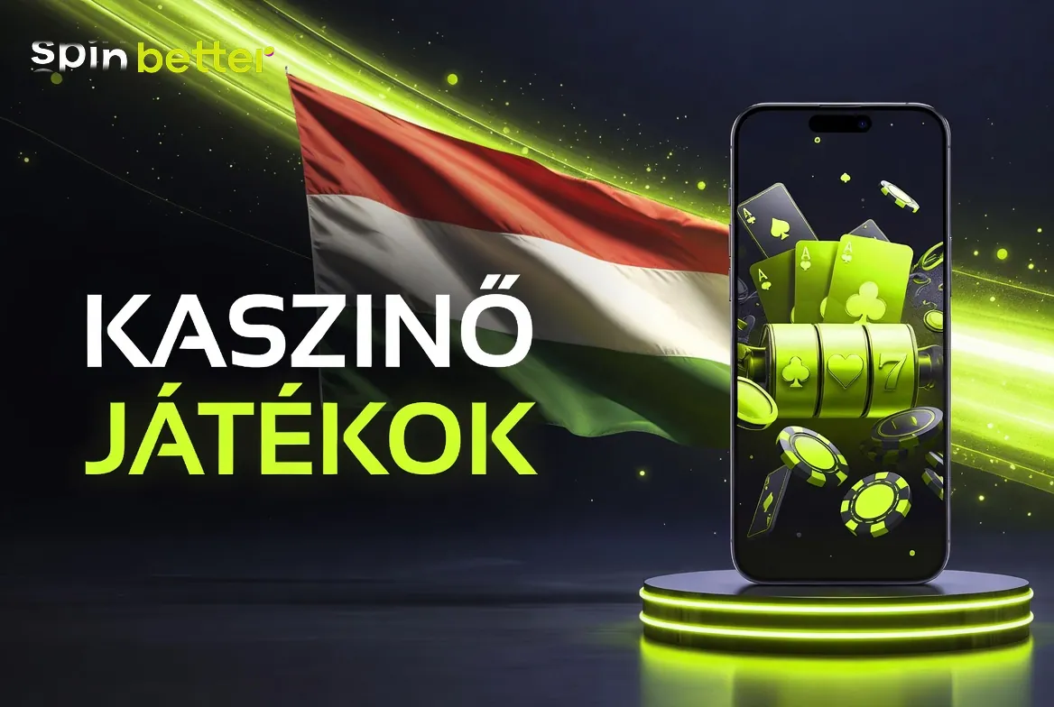 SpinBetter kaszinó játékválasztéka a kezdőlapon