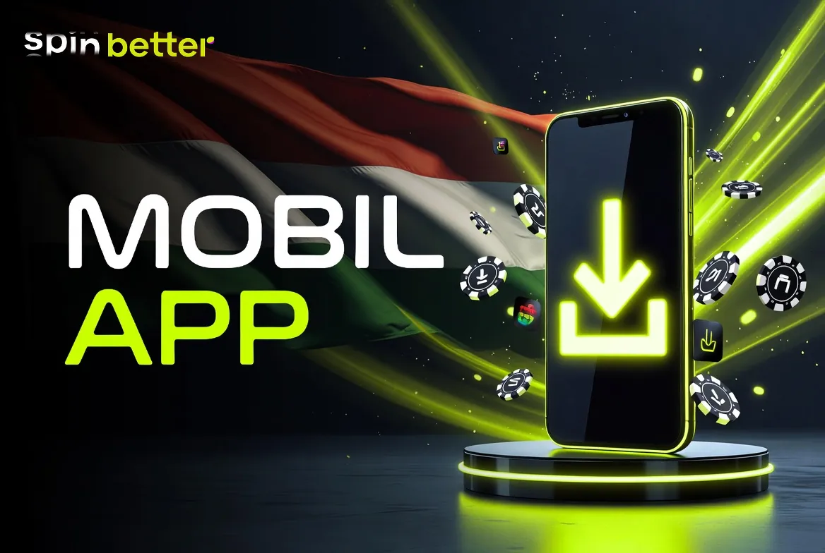 SpinBetter app letöltési oldala mobilos nézetben